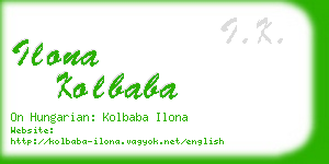 ilona kolbaba business card